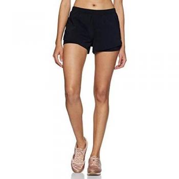 Reebok Re 2-In-1 Short Pantalón Corto, Mujer, Negro, 2XL