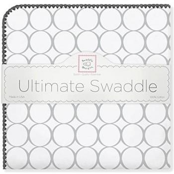 Swaddle Designs - Cubierta Multiusos bebé, círculos patrón, gris