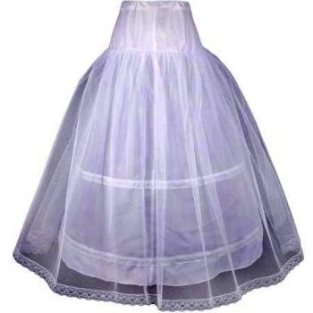 Enagua estilo cancán de Flora, para niña o dama de honor, con 2 aros y 1 capa de malla, 81,3 cm de largo
