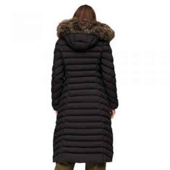 Chaqueta Larga de Invierno Superdry Fuji con Capucha y Forro de Piel Sintética para Mujer
