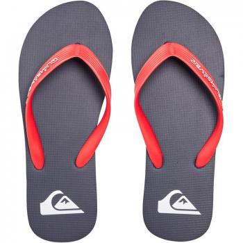 Chanclas Quiksilver Molokai Core para hombre, color azul oscuro y rojo, talla 41