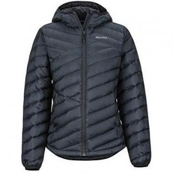 Marmot Wm's Highlander Hoody Chaqueta De Plumas Aislante Ligera, 700 Pulgadas Cúbicas, Chaqueta Para Exteriores, Anorak Resistente Al Agua, Resistente Al Viento, Mujer, Black, L