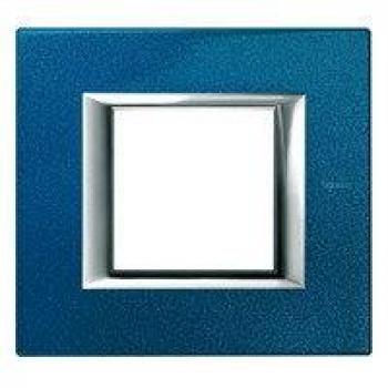 Bticino axolute - Placa 2 módulo axolute azul meissen