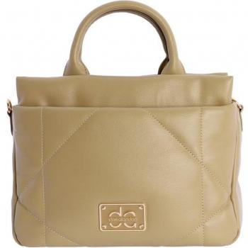 Bolso de mano Desiré kaki con cremallera