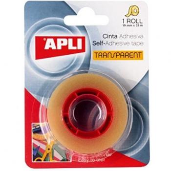 APLI 11166 - Cinta adhesiva celo transparente 19 mm x 33 m