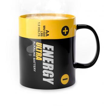 Balvi - Energy mug de cerámica. Apto para microondas y lavavajillas. Capacidad de 300 ml.