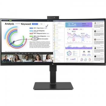 LG UltraWide 34BQ77QC-B 34 Curved WQHD (3440 x 1440) IPS LED Monitor with USB-C, HDMI, DisplayPort, RJ45