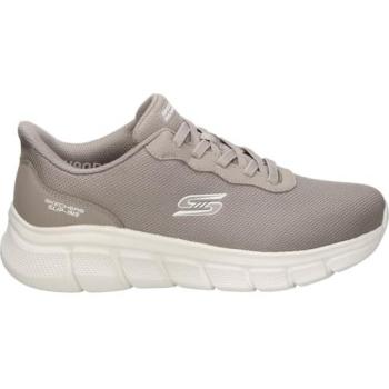 Zapatillas Skechers Slip-Ins BOBS Sport B Flex Glacial Edge para Hombre - Deportivas en Taupe Oscuro, Talla 40, Lavables a Máquina, con Plantilla de Memory Foam