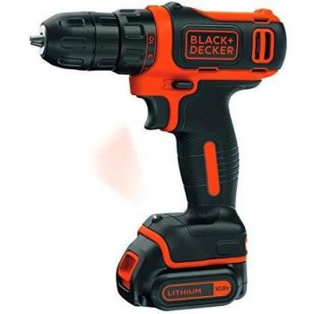 BLACK+DECKER BDCDD12 Taladro Atornillador sin Cable 10.8V 540W incluye batería de litio