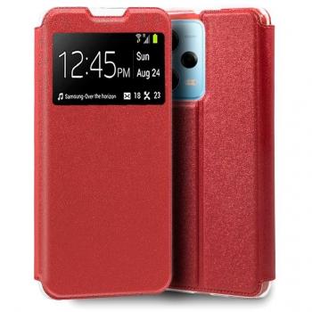 Funda Flip Cover Liso Roja para Xiaomi Redmi Note 12 Pro 5G