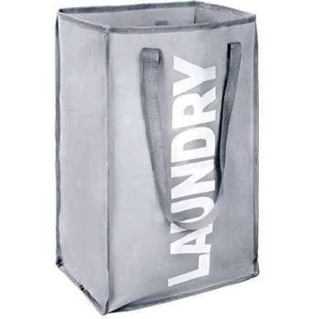 Amazon brand z eono sola bolsas cestos para la colada gran servicio de lavanderia plegable bolsa de lavado de ropa bin gris