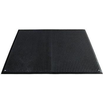 Miltex 17073 Suelo Esterilla de Yoga ergonomía, 95 x 125 cm, ESD-ejecución con alambres de Plomo, antiestático, Negro