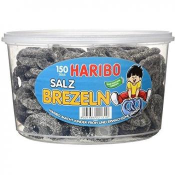 Haribo Pretzels de Regaliz Salado 150 Unidades 1050 Gramos
