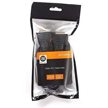 Cable DVI-D 1.5m Macho/Macho Negro D2 Diffusion - Conectores DVI-I 24+5