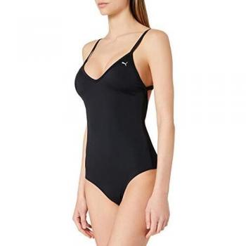 PUMA Swim Women's V-Neck Crossback Swimsuit Traje de baño de una Pieza, Negro, M para Mujer