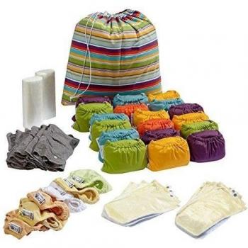 Cerrar Pop-327105 en panales de tela - Caja grande de bambu Brights Pastel