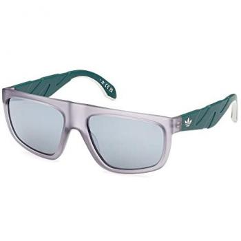 Gafas de sol Adidas Originals OR0093 gris verdoso con lentes espejadas verdes 140 mm Unisex