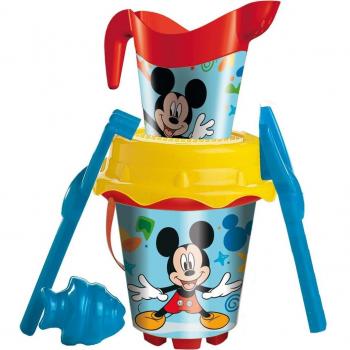 Mondo Set de Playa Mickey Mouse con Cubo Castillo, Regadera y Moldes