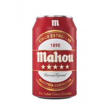 CAJA 24 MAHOU 5 ESTRELLAS LATA 33 CL