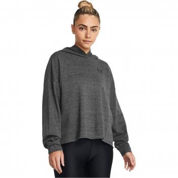 Under Armour Women's Rival Terry Sweatshirt - Gray Full Heather/Black