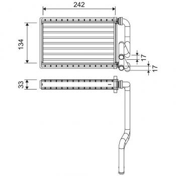 Radiador de calefacción VALEO 811578 con intercambiador de calor para interior