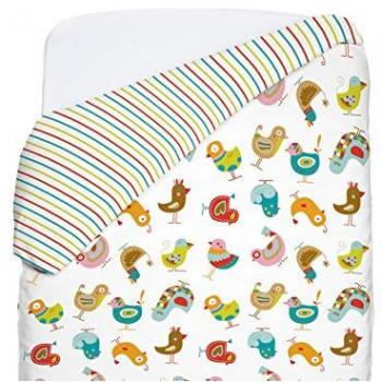 Petit Lazzari Hansel - Funda nórdica reversible para maxi cuna, 70 x 140 cm, color turquesa