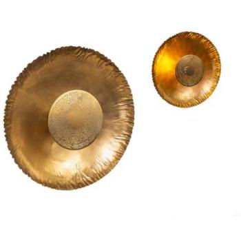 Aplique de Pared Romimex Antique Dorado 14 x 49 x 49 cm