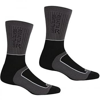 Regatta Women's Samaris 2 Season Sock (2 Pack) - Light Steel/Niagra Blue, Size: UK 6-8