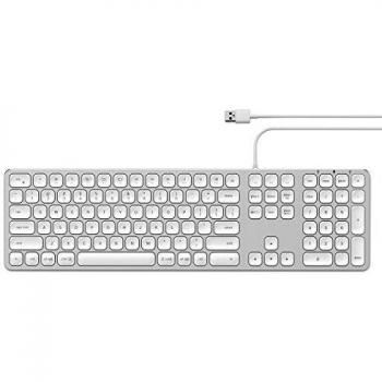 Satechi USB Wired Aluminum Keyboard - Extended Layout - Silver