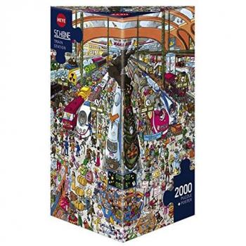Heye Triangular Puzzle - Train Station, 2000 Pieces