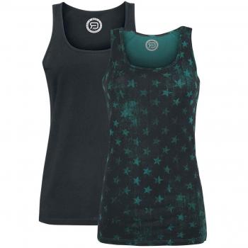 R.E.D. by EMP Evil Twin Top Mujer Verde-Negro 4XL