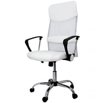 Silla de Oficina Imitación Piel Color Blanco Dafne FS139CBL