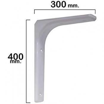 WOLFPACK LINEA PROFESIONAL 21080550 Palomilla Reforzada Blanca 400x300 mm, 400 x 300 mm