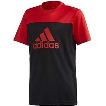 adidas Yb TR Eq tee Camiseta, Niños, Negro/Rojint, 116