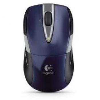 Logitech M525 - Ratón inalámbrico ergonómico, Color Azul