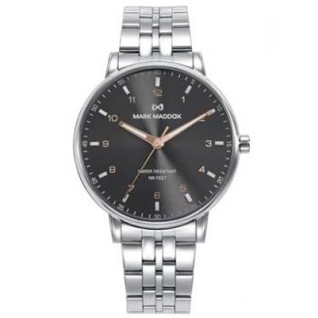 Reloj de Hombre Mark Maddox Greenwich Acero Negro con Caja y Brazalete
