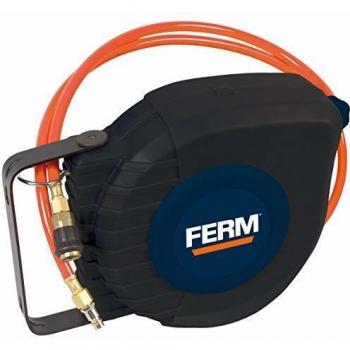 Carrete con manguera a presión para compresor FERM - 9m