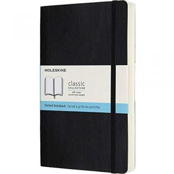 Cuaderno Moleskine Clásico Expandido Grande Tapa Blanda Puntos Negro 400 Páginas