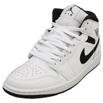 Jordan 1 Mid Men's Shoes - White - Size: 7.5 / Men’s Jordan 1 Mid White/Black-White-Black (DQ8426 132) - Size: 8.5