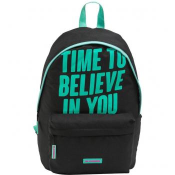 MOCHILA MR. WONDERFUL TIME TO BELIEVE IN YOU BACK TO SCHOOL TEXTIL MINT 28x11x32 CM