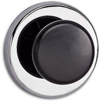 Imán potente MAUL con pomello, diámetro 67 mm, fuerza de adherencia 12 kg, color plateado y negro