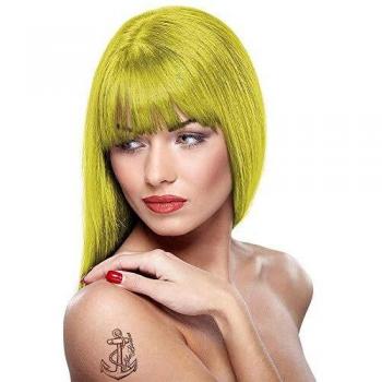 PaintGlow Semi Permanente Hair Dye Neon UV Yellow 4 Pack & Free Gloves