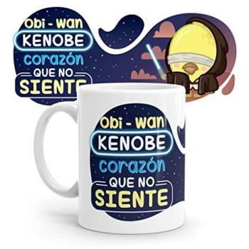 Taza Friki Obi Wan Kenobe - Original, Resistente al Microondas y Lavavajillas