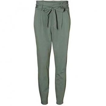 Vero Moda Women's Loose Fit Paperbag Trousers in Laurel Wreath