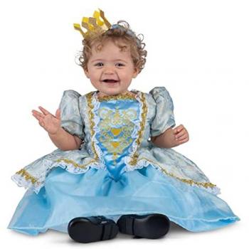Disfraz para Bebés My Other Me Princesa de Cuento 2 Piezas Azul (Vestido con enaguas y diadema con corona, talla 24-36 meses)