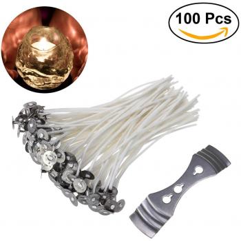 ROSENICE 15cm Mechas Para Velas con la herramienta de centrado de la mecha 1pcs, 100pcs