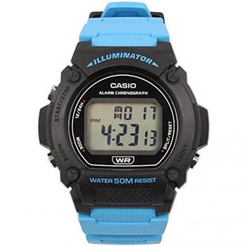 Reloj Digital Casio Sport Collection Vivid W-219H-2A2, 47 mm, Color Azul