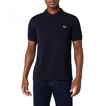 Fred Perry Men's Plain Signature Polo Shirt NOS - Black/Chrome 906 - Size Large