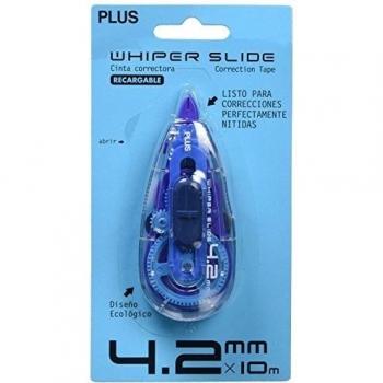 Plus Japan Whiper Me Slide - Corrector de cinta recambiable, 4.2 mm x 10 m