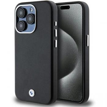 Funda Metálica BMW Signature con MagSafe para iPhone 15 Pro - Negra